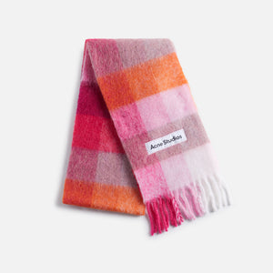 Acne Studios Vally Scarf - Pink / Fuschia / White