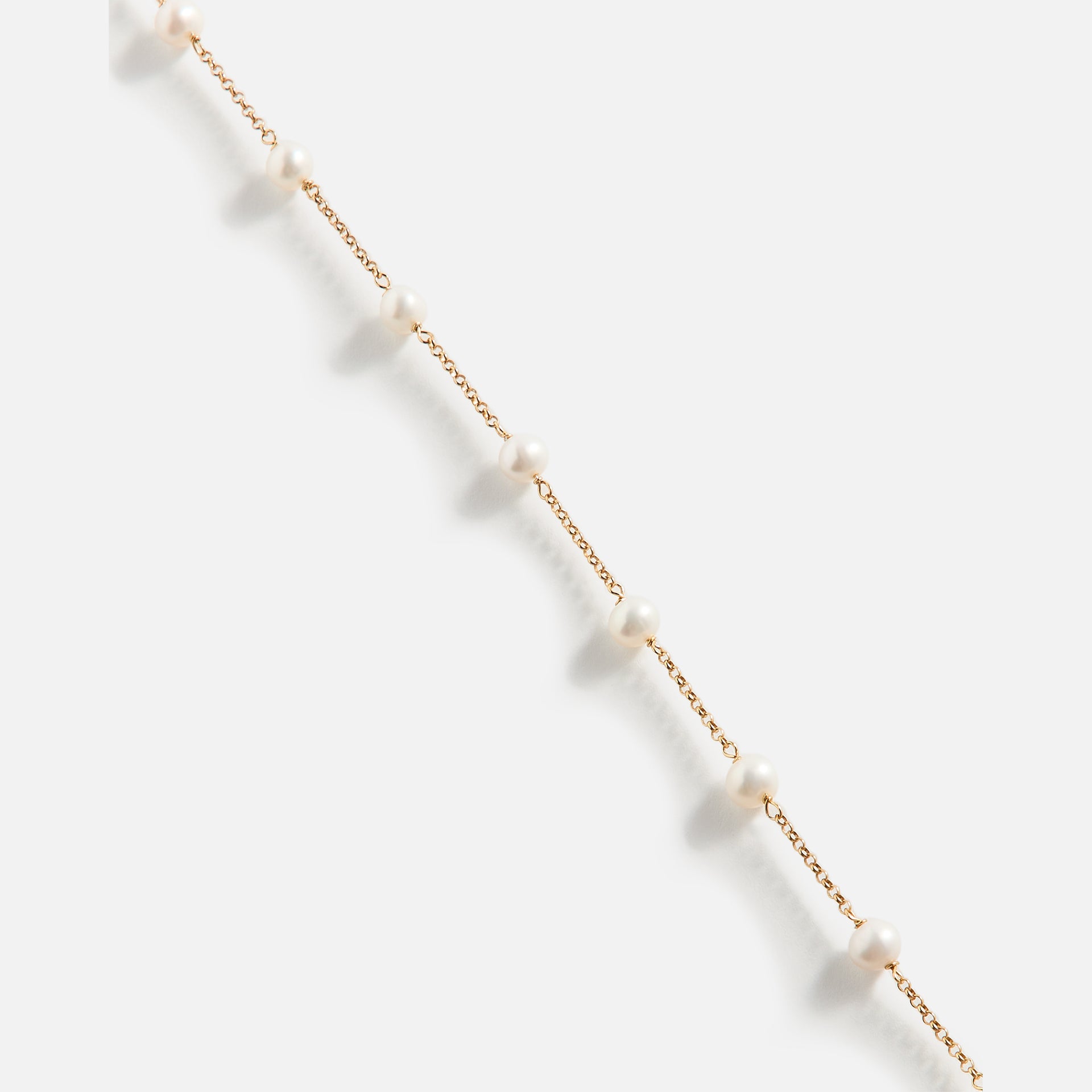 VEERT The Classic Pearl Chain - Yellow Gold