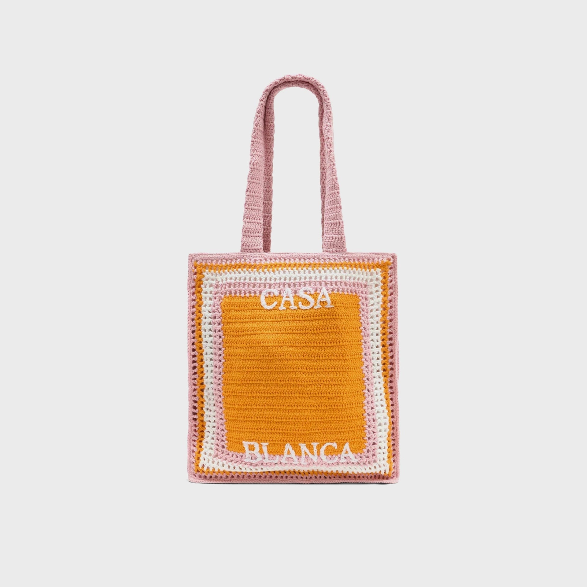 Casablanca Stripe Crochet Bag - Orange