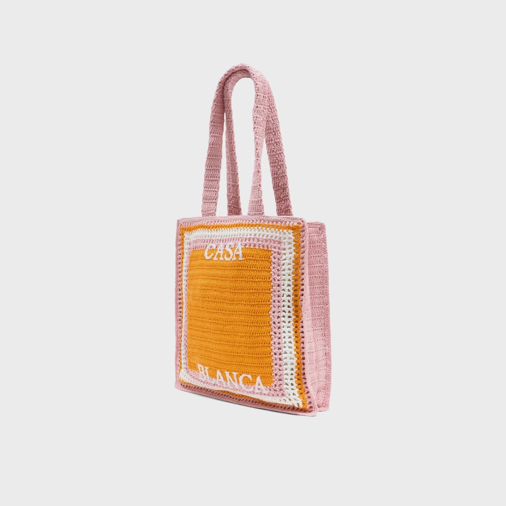 Casablanca Stripe Crochet Bag - Orange