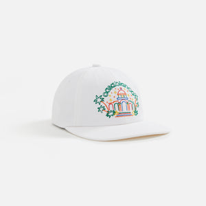 Casablanca Rainbow Crayon Temple Embroidered Cap - White Twill