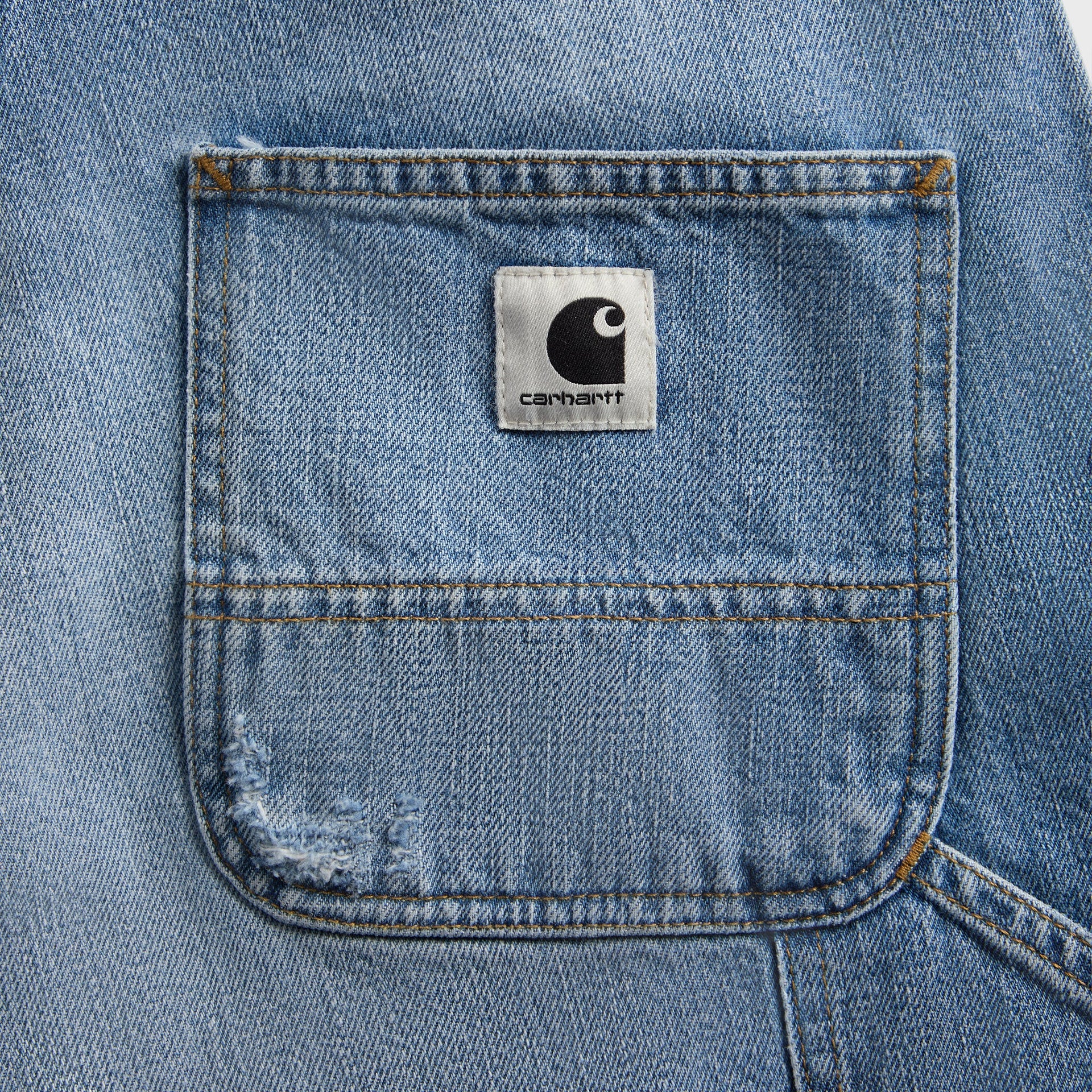 Carhartt WIP Brandon Single Knee Short in Blue Burst Wash