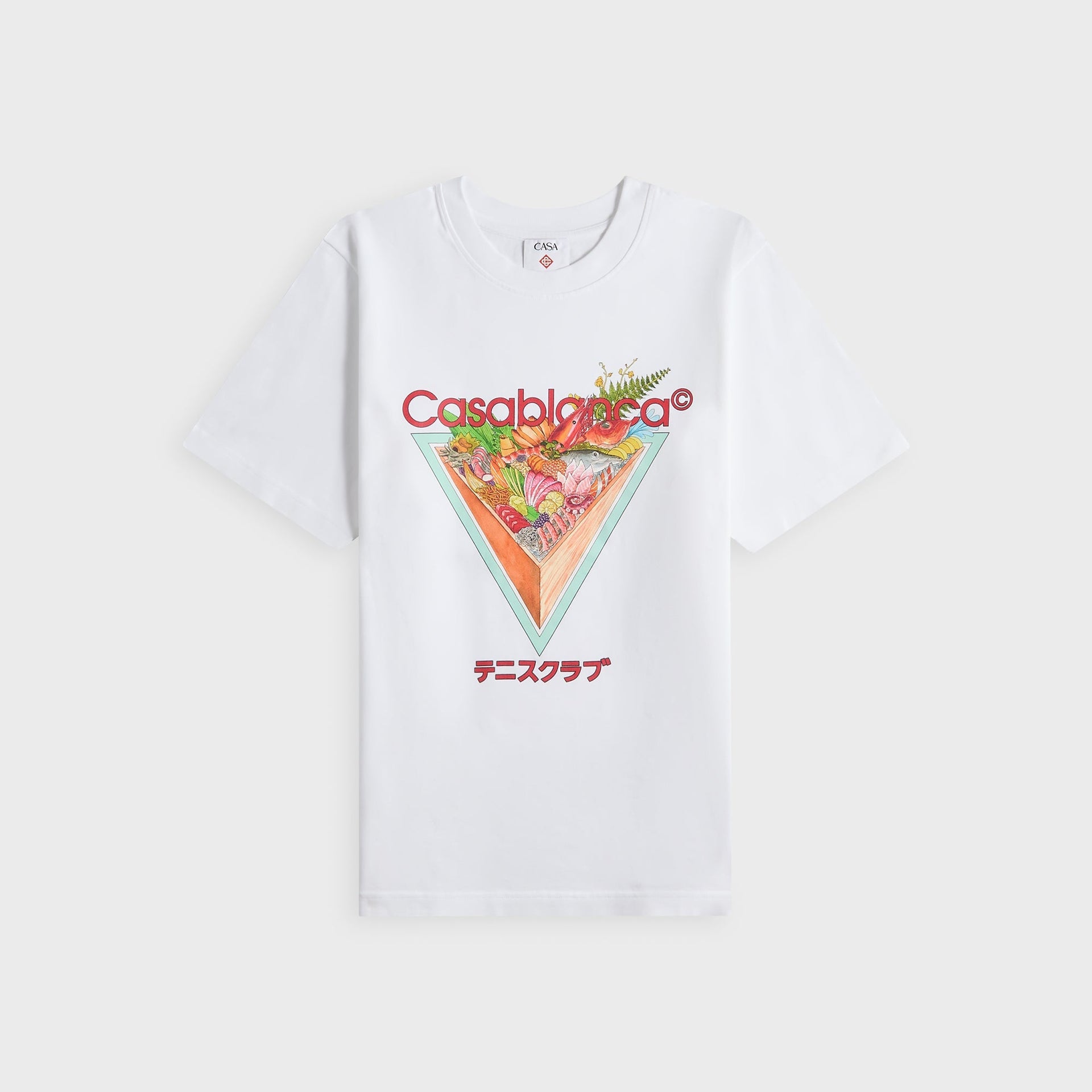 Casablanca Tennis Club Icon Printed Tee Jersey - Bright White