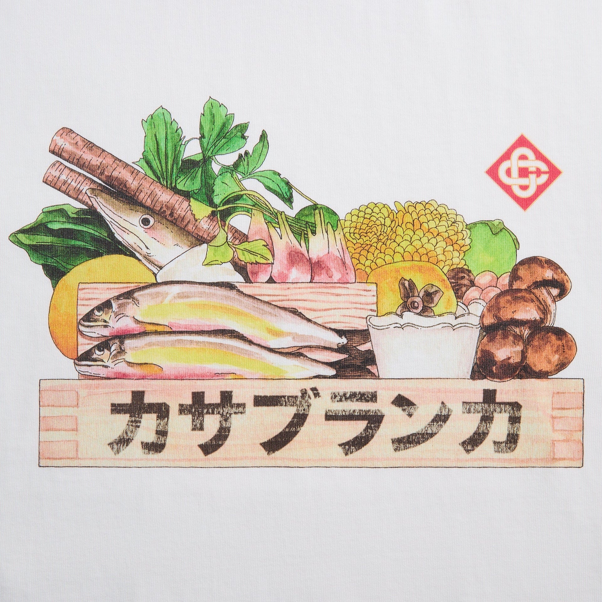 Casablanca Ingredients Printed Tee - Bright White