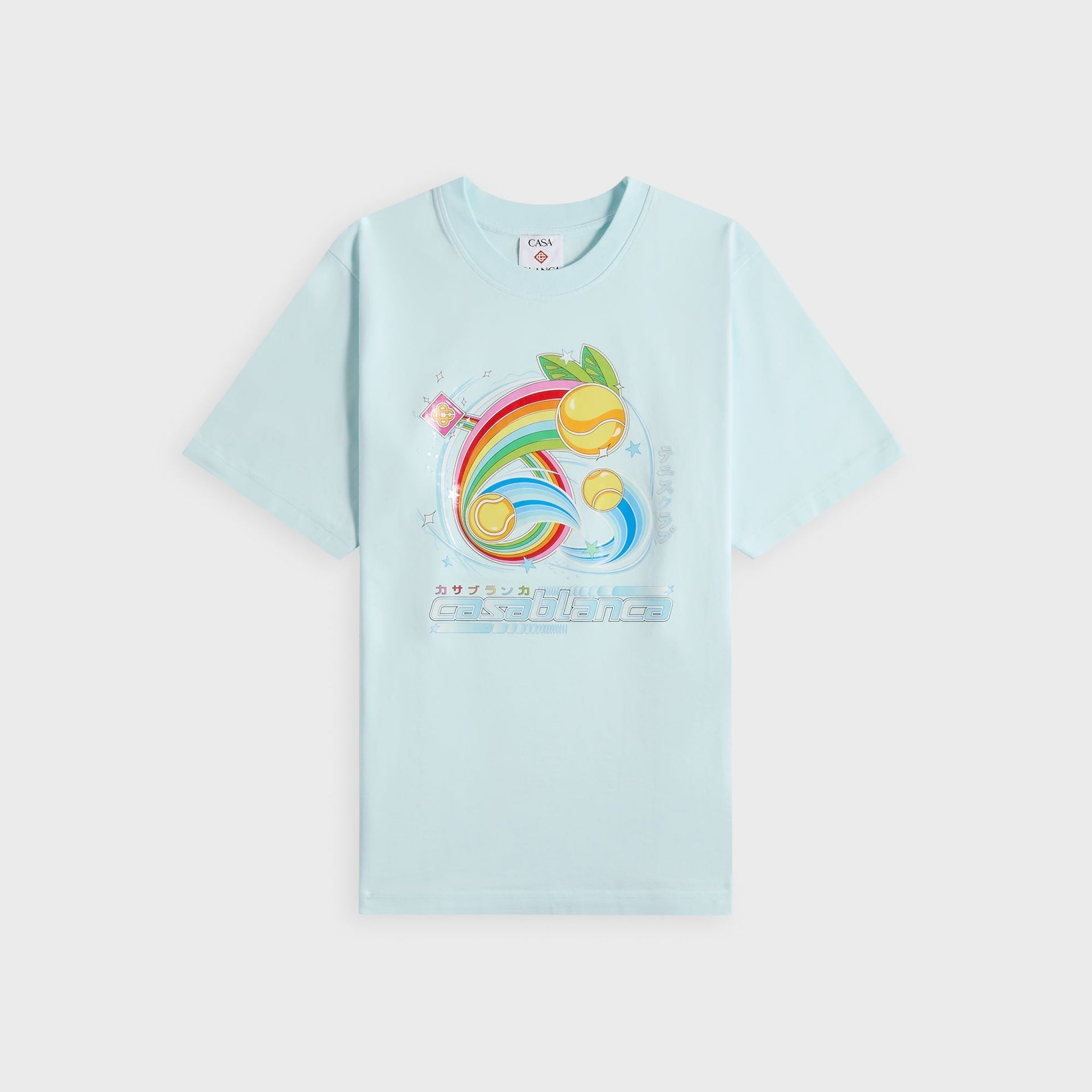 Casablanca Manga Tennis Ball Tee - Pale Blue