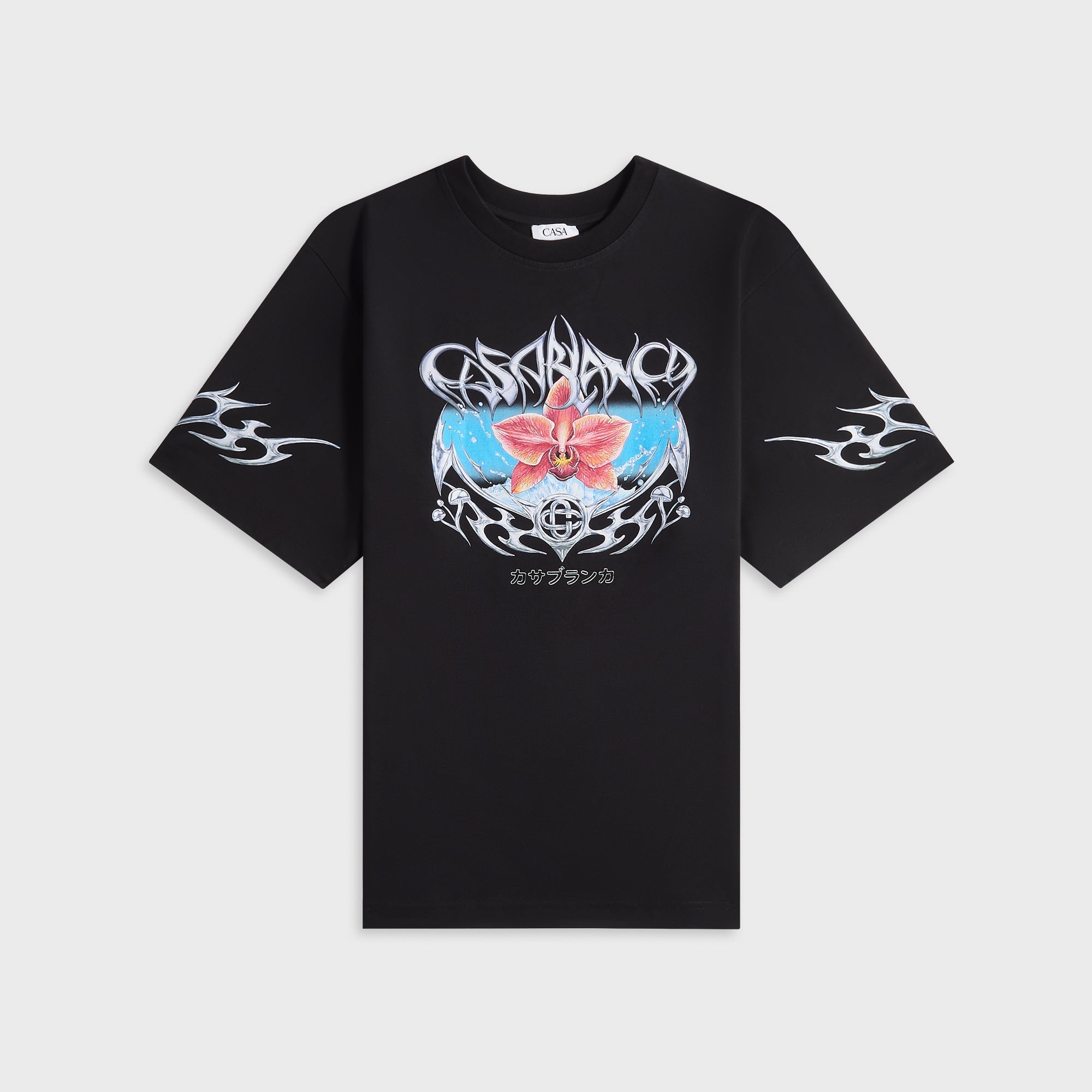 Casablanca Blades Printed Oversized Tee Jersey - Black – Kith