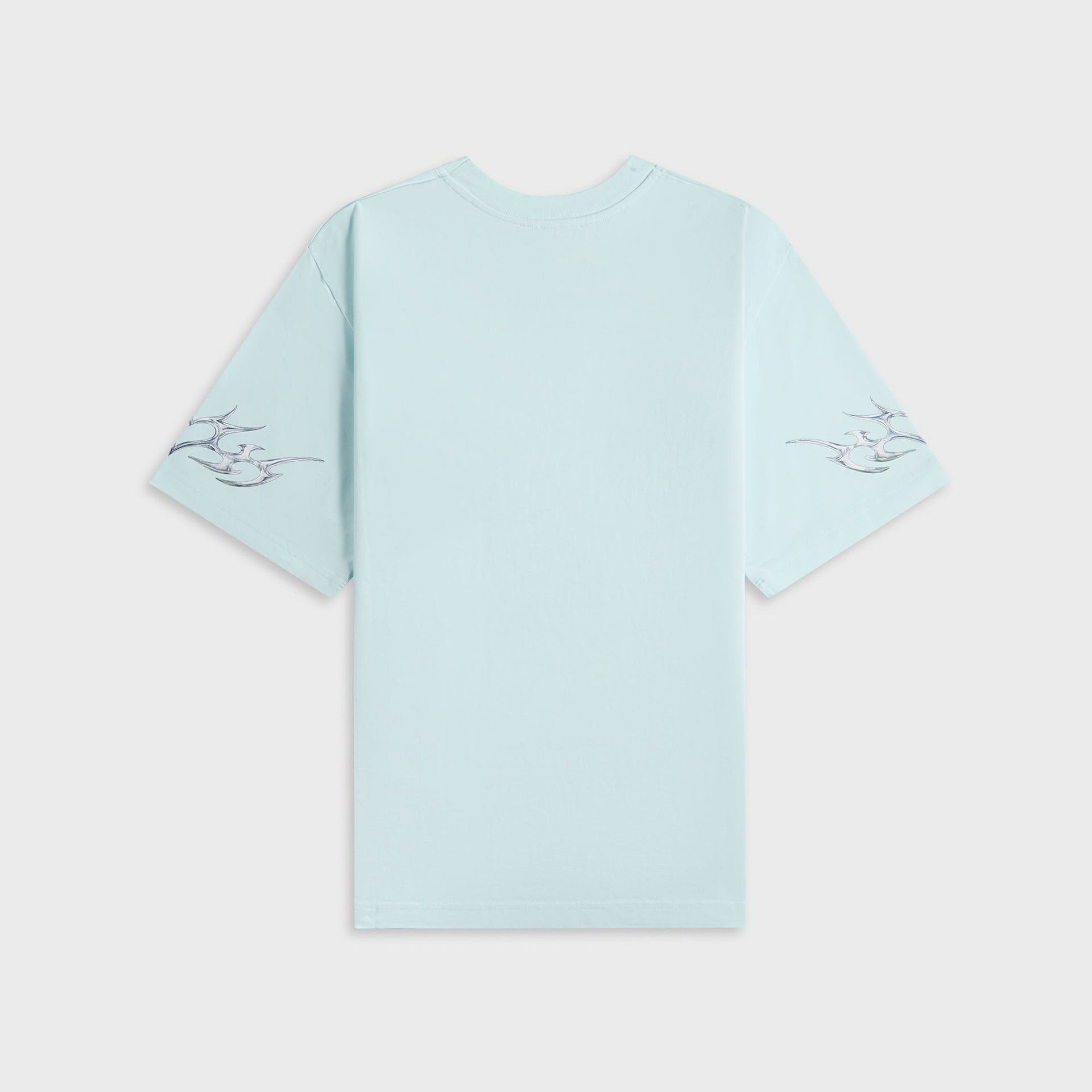 Casablanca Blades Printed Oversized Tee - Pale Blue
