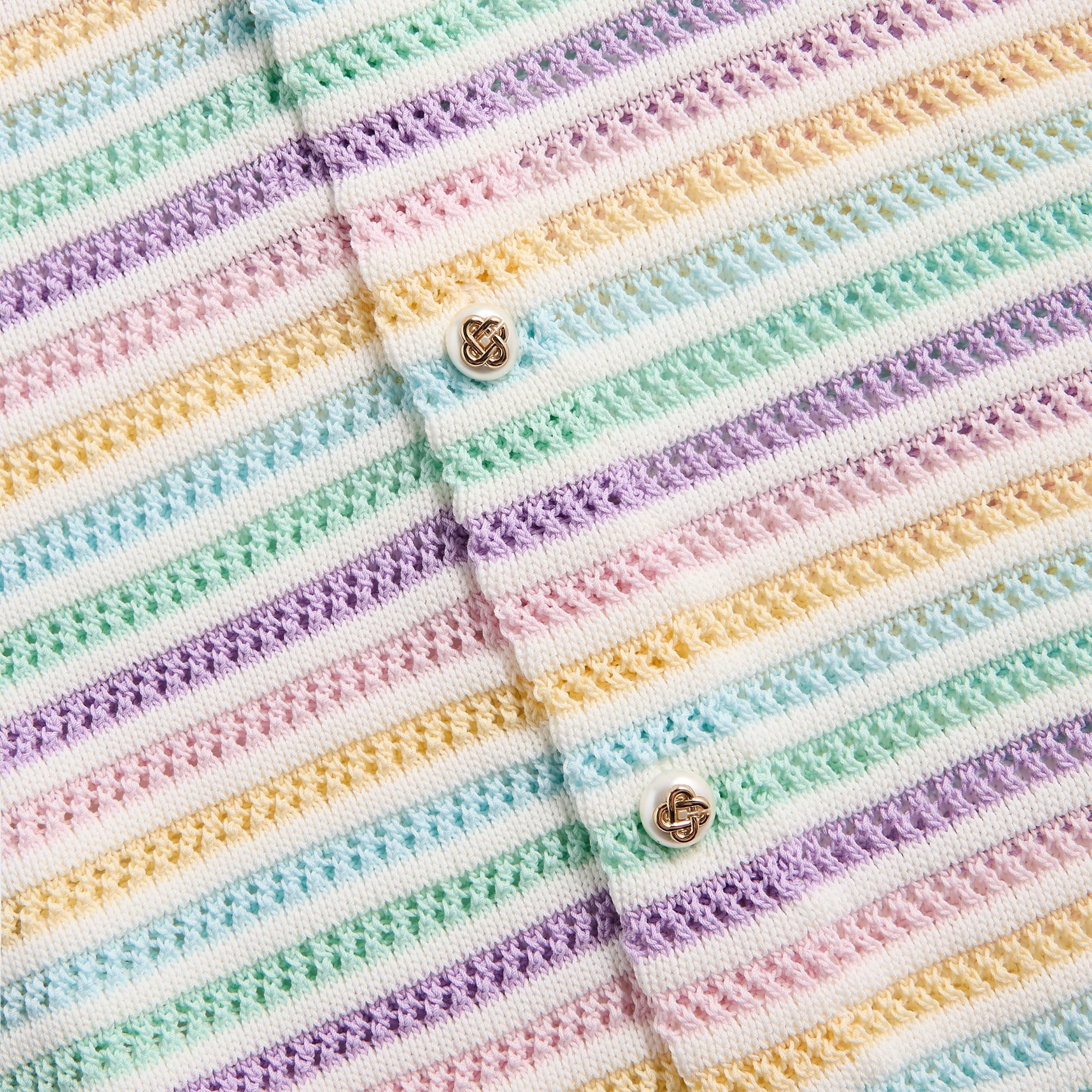 Casablanca Flower Crochet Polo - Multi – Kith