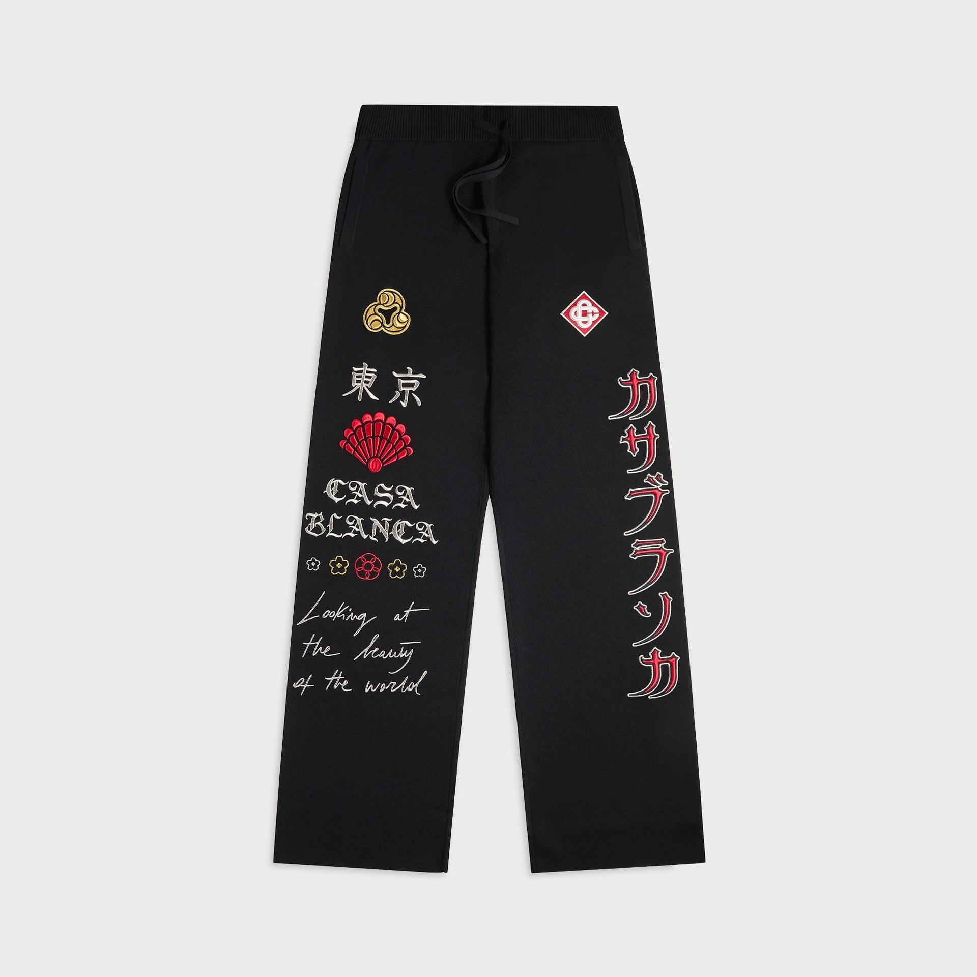 Casablanca Monogram Jacquard Trousers - Black