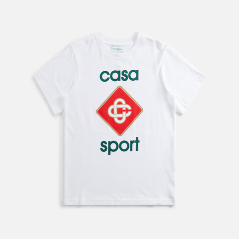 Casablanca Casa Sport Logo Screen Printed Tee - White