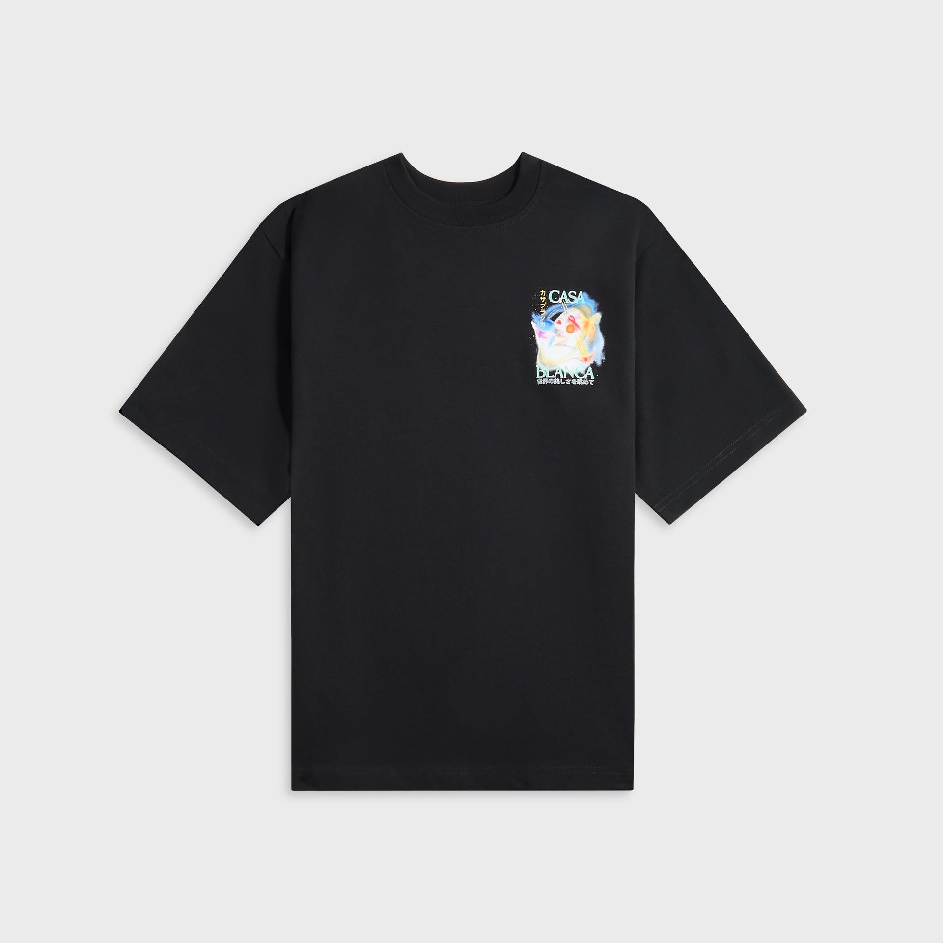 Casablanca Galactic Connection Printed Oversized Tee in Black