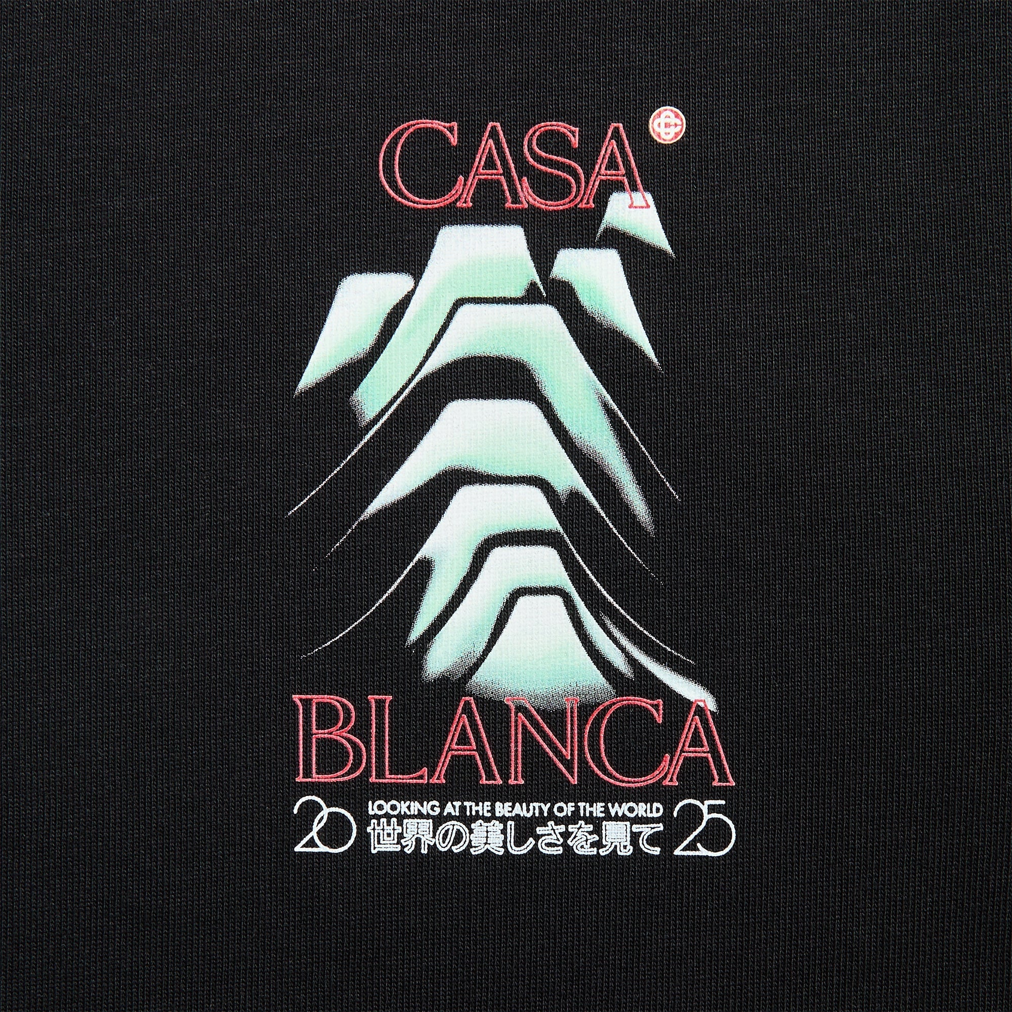 Casablanca Frosty Mountain Screen Printed Oversized Tee - Black – Kith