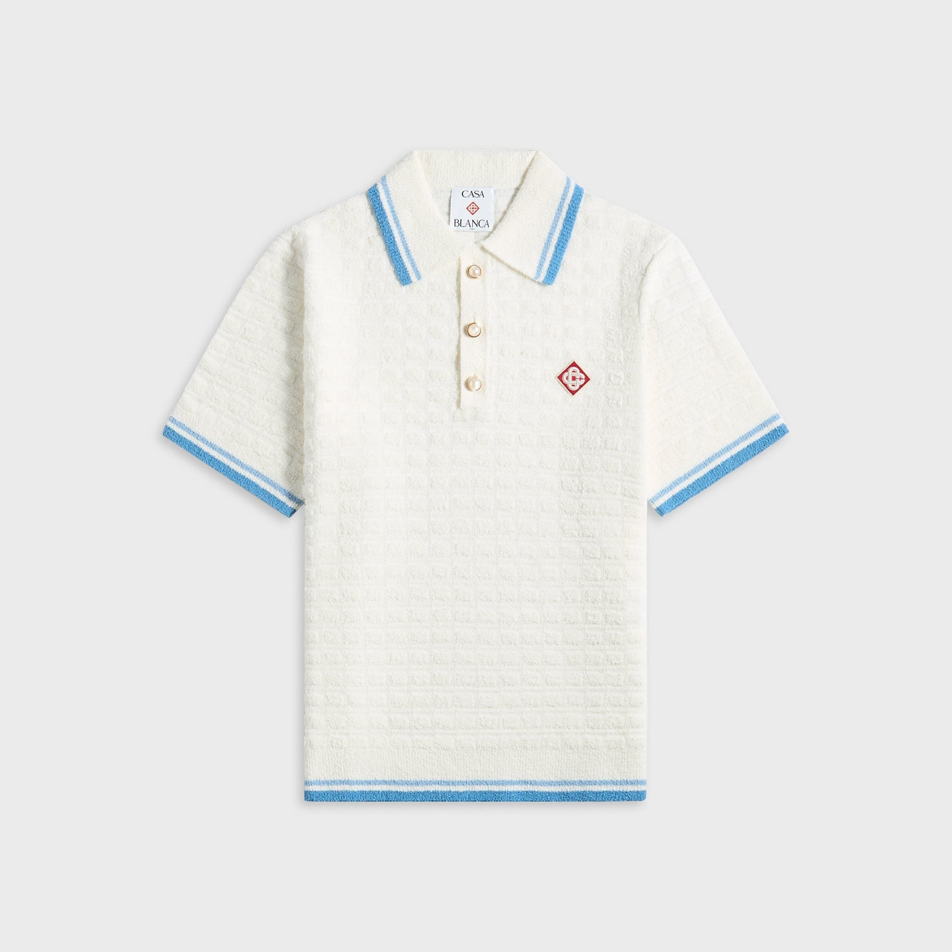 Casablanca Boucle Polo in White