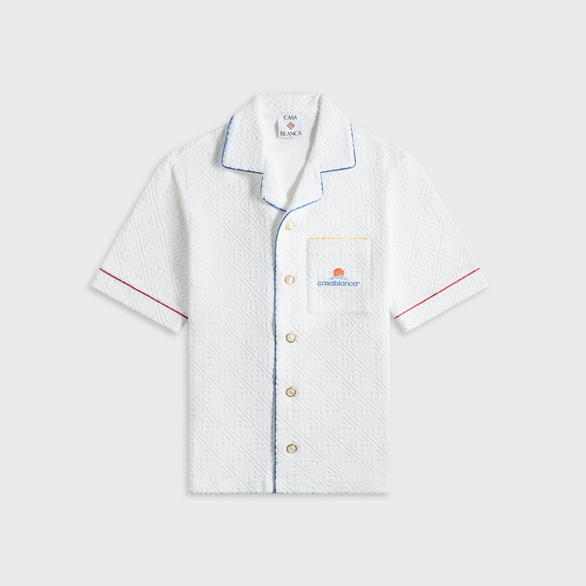 Casablanca Towelling Monogram Shirt in Bright White