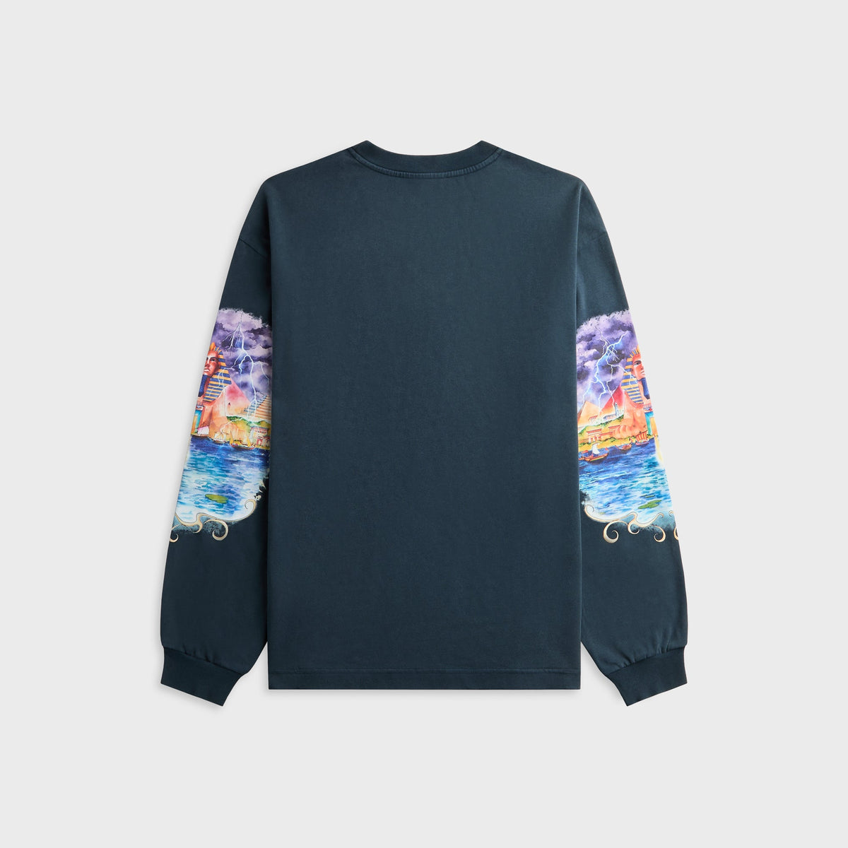 Casablanca Eveil Ancestral Long Sleeve Tee - Washed Ark Navy