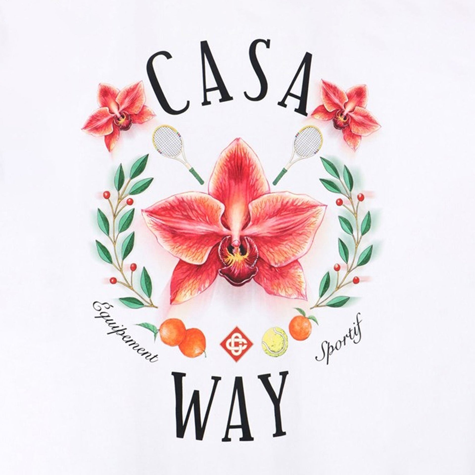 Casablanca Casa Way Orchid Classic Tee - Bright White