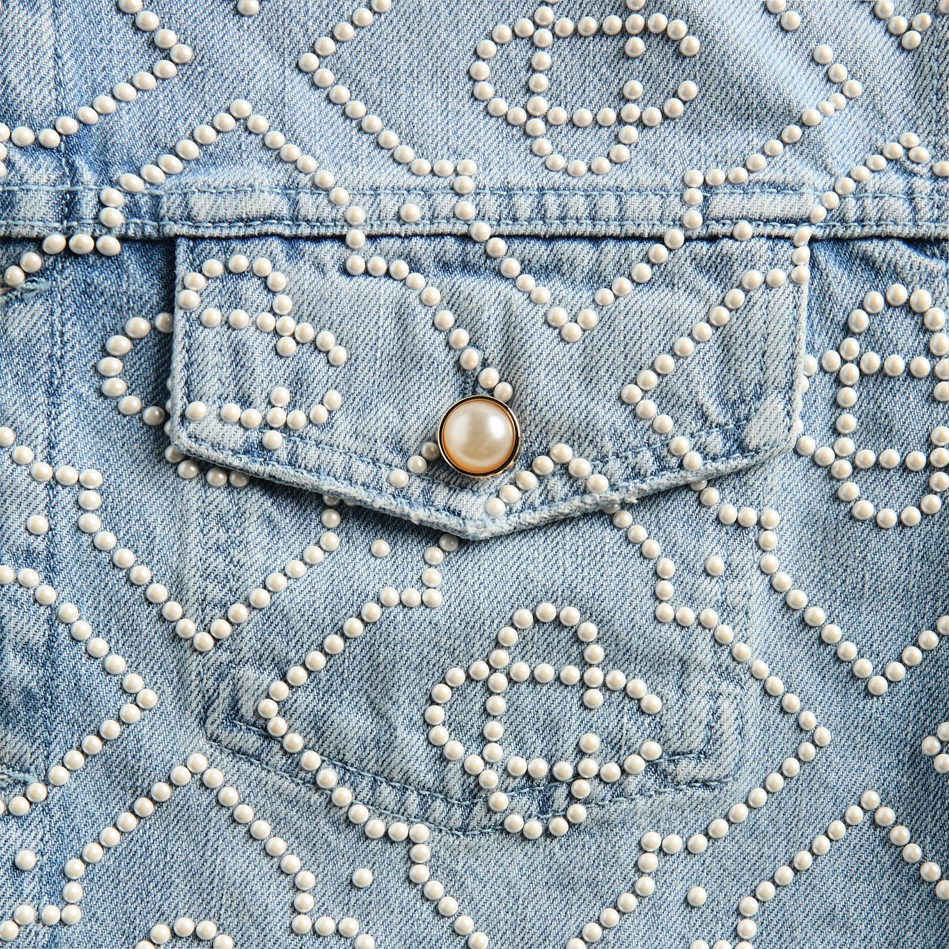 Casablanca Pearl Denim Jacket - Blue