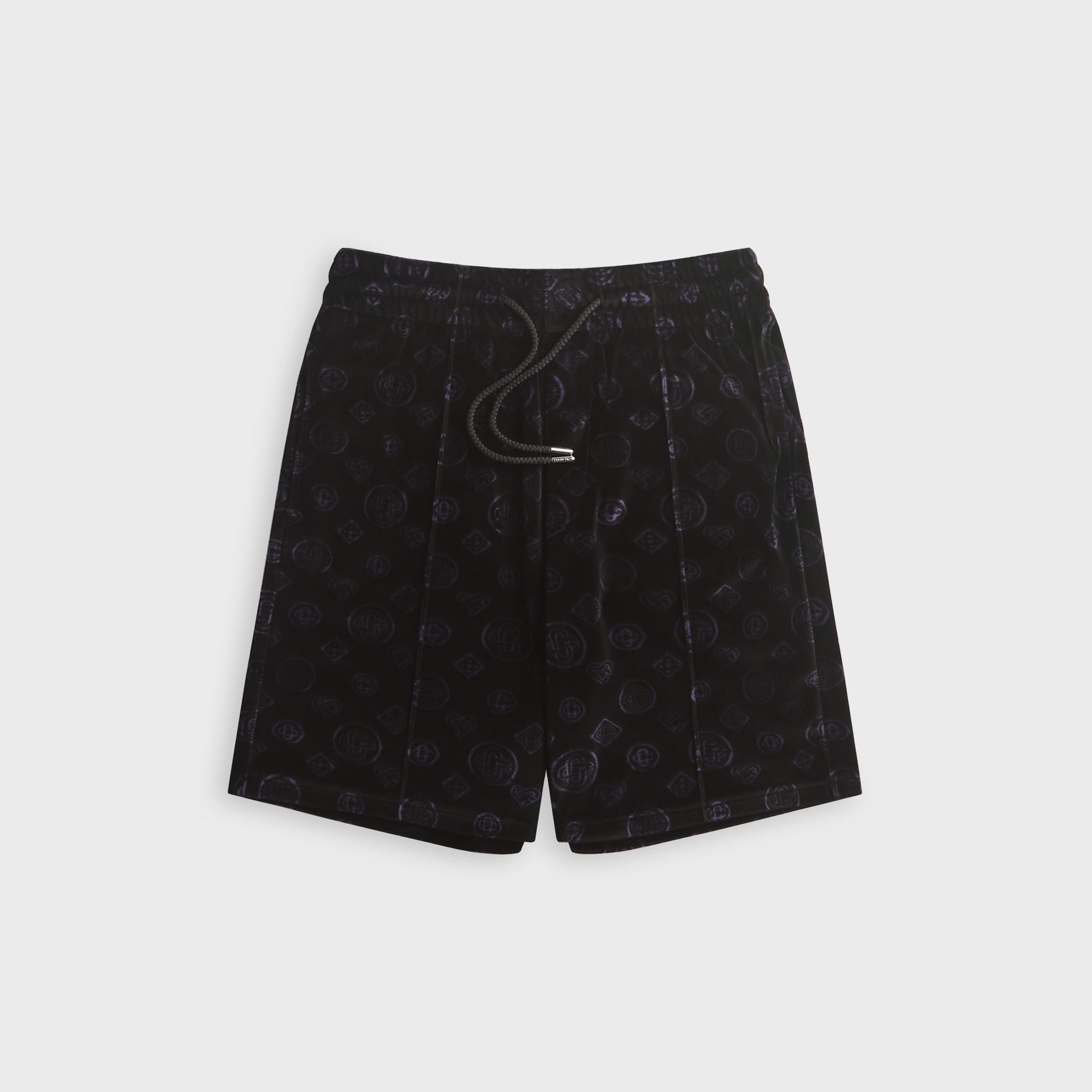 Casablanca Monogram Velour Short - Black / Purple