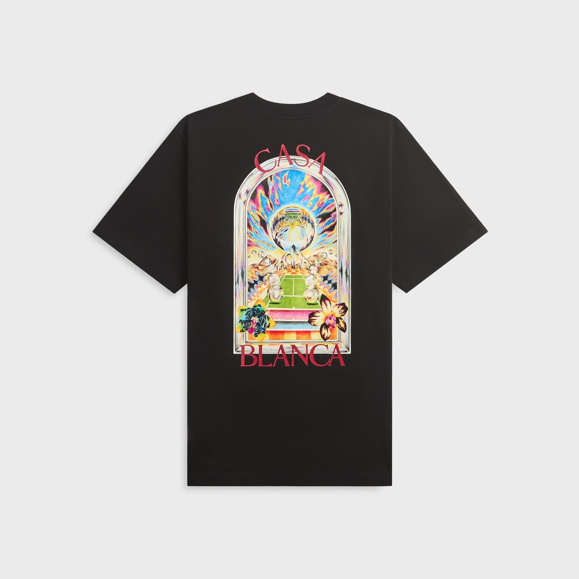 casablanca_さん10-220-10 Casablanca Tennis Landscape Short Sleeve Tee - Black – Kith