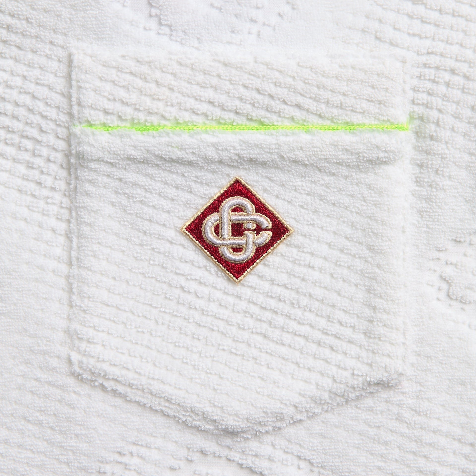 Casablanca Towelling Monogram Short Sleeve Shirt - Green