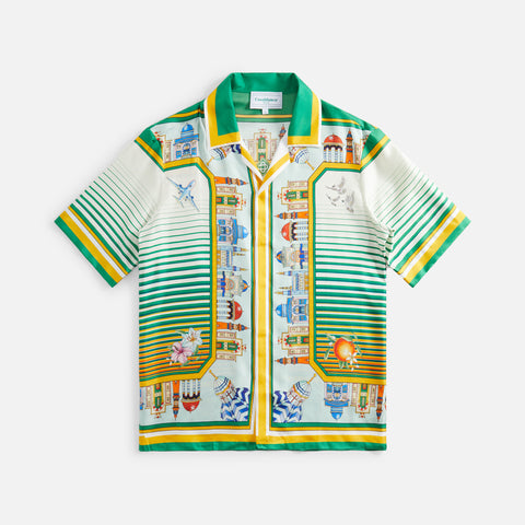 Casablanca Cuban Collar Short Sleeve Shirt - Multi