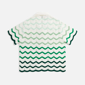 Casablanca Gradient Wave Texture Shirt - Green