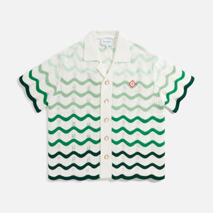 Casablanca Gradient Wave Texture Shirt - Green