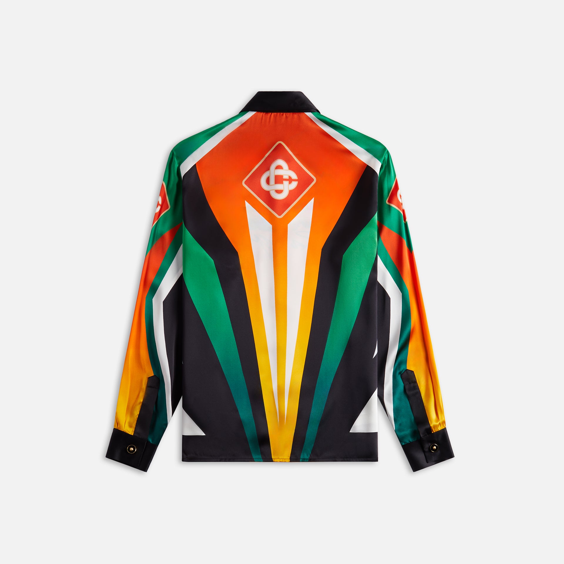 Casablanca Casa Moto Sport Classic Collar Long Sleeve Shirt - Orange / Multi