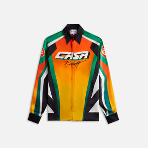 Casablanca Casa Moto Sport Classic Collar Long Sleeve Shirt - Orange / Multi