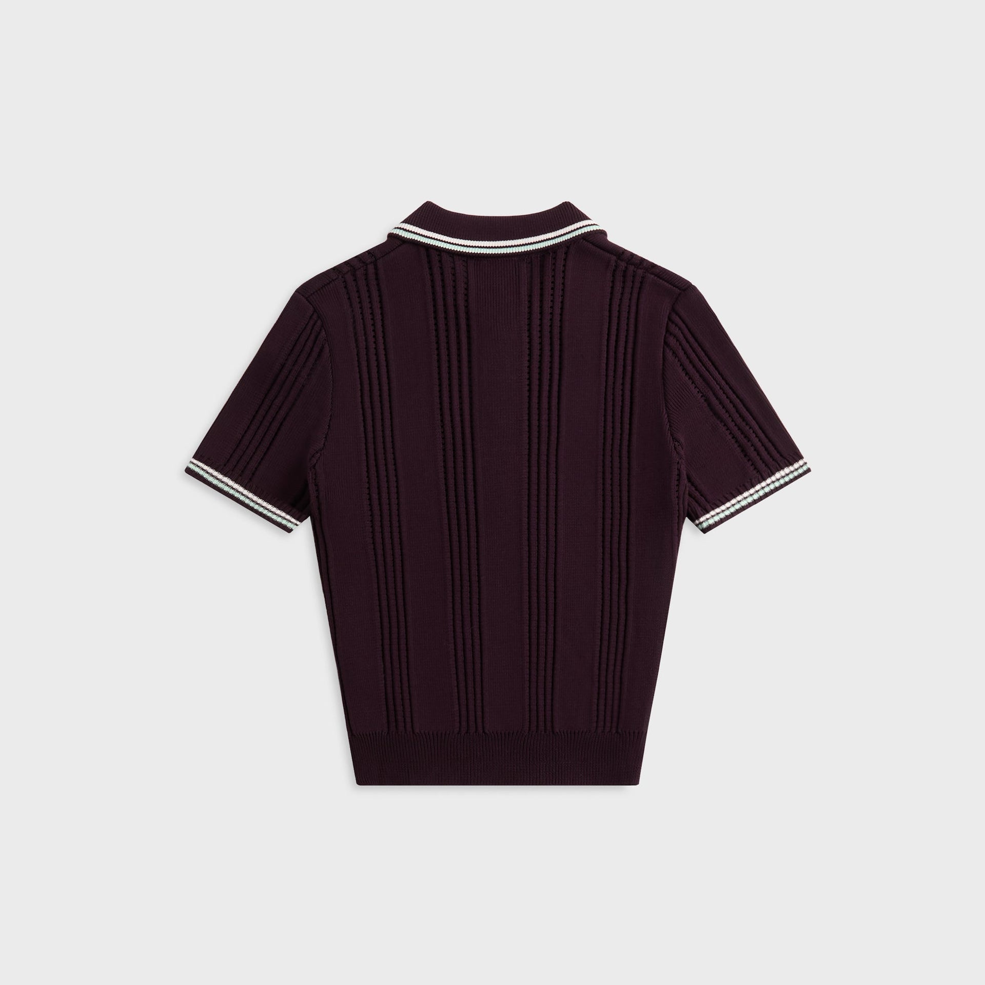 Casablanca Short Sleeve Polo - Cotton Aubergine