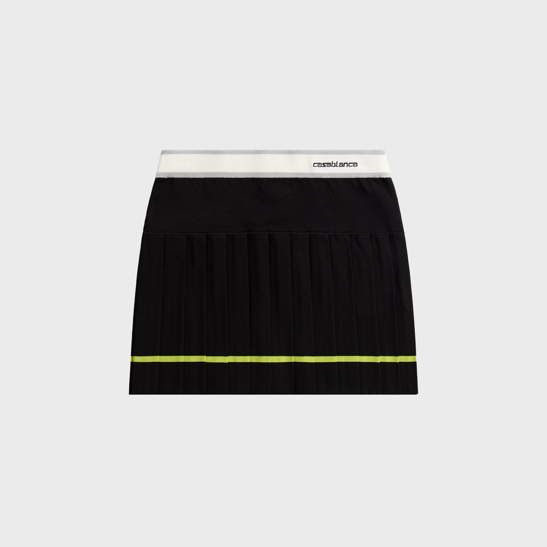 Casablanca Striped Pleated Skirt - Black