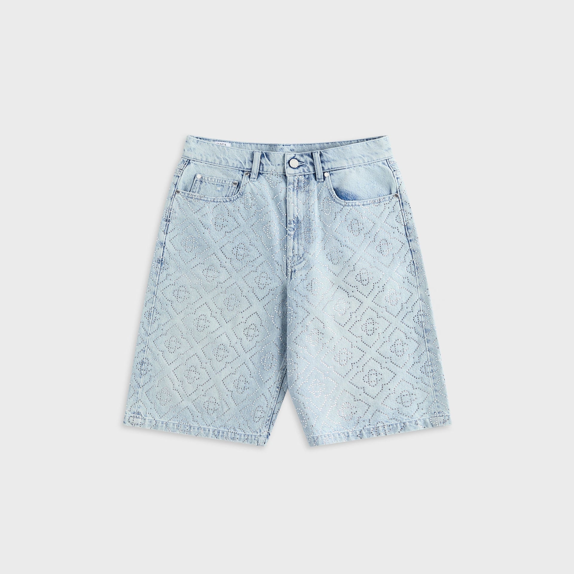 Casablanca Hotfix Baggy Denim Short - Light Wash