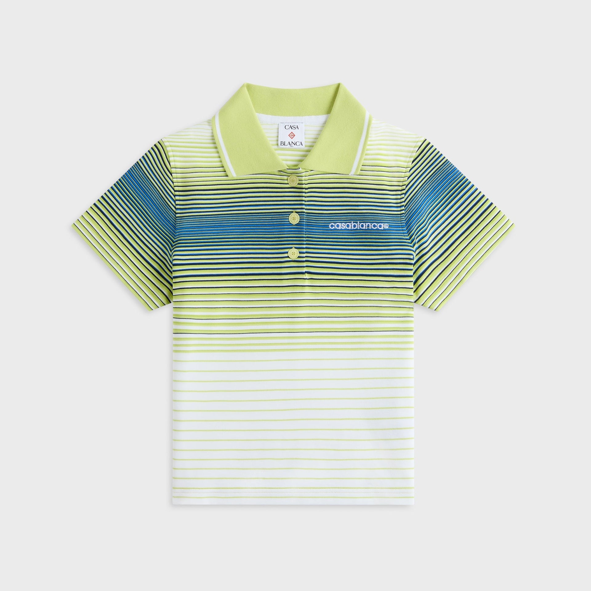 Casablanca Striped Polo - Green