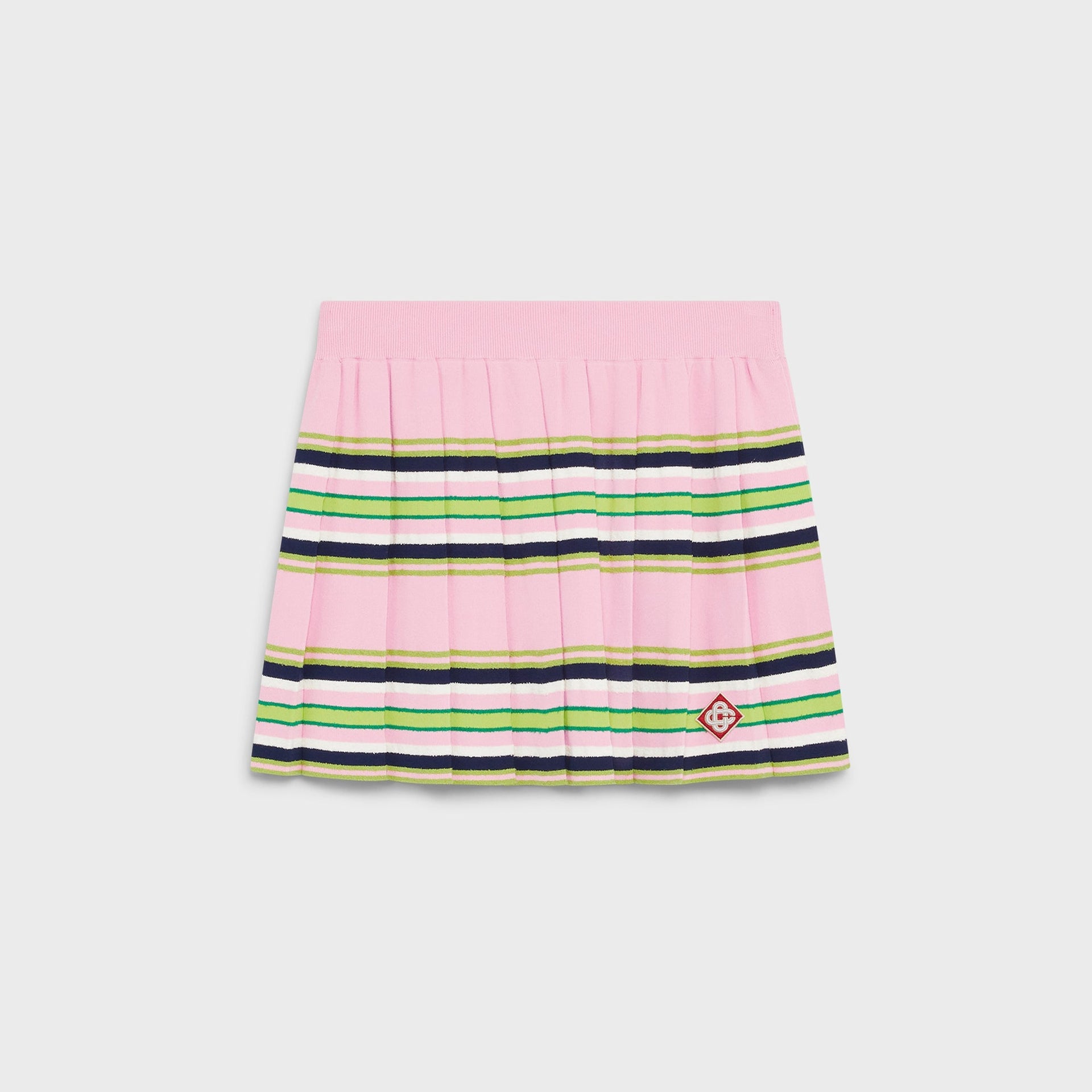 Casablanca Stripe Mini Pleated Skirt - Pink