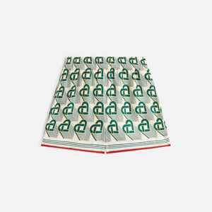 Casablanca Printed Swim Shorts - Green (Heart Monogram) - MF23-TR-032-03
