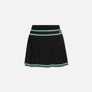 Casablanca Pleated Stripe Skirt - Black