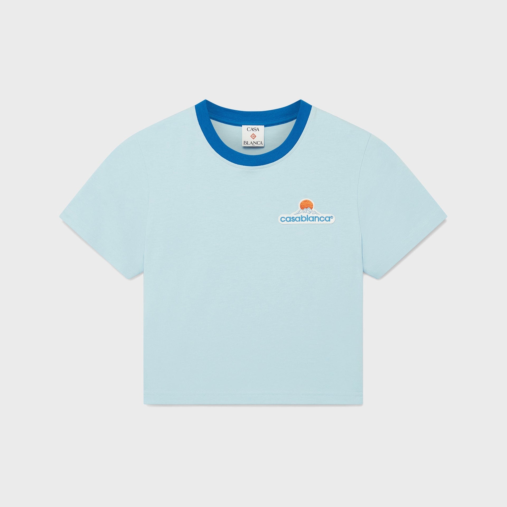 Casablanca Montagne Patch Baby Tee in Blue