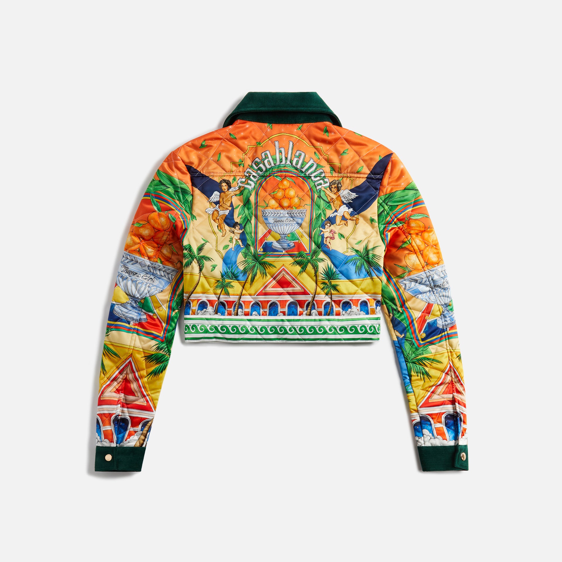 Casablanca Quilted Croped Jacket - D'Orange