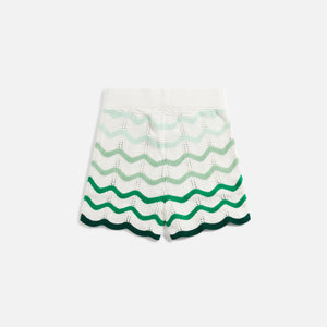Casablanca Gradient Wave Texture Shorts - Green