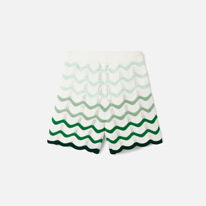 Casablanca Gradient Wave Texture Shorts - Green