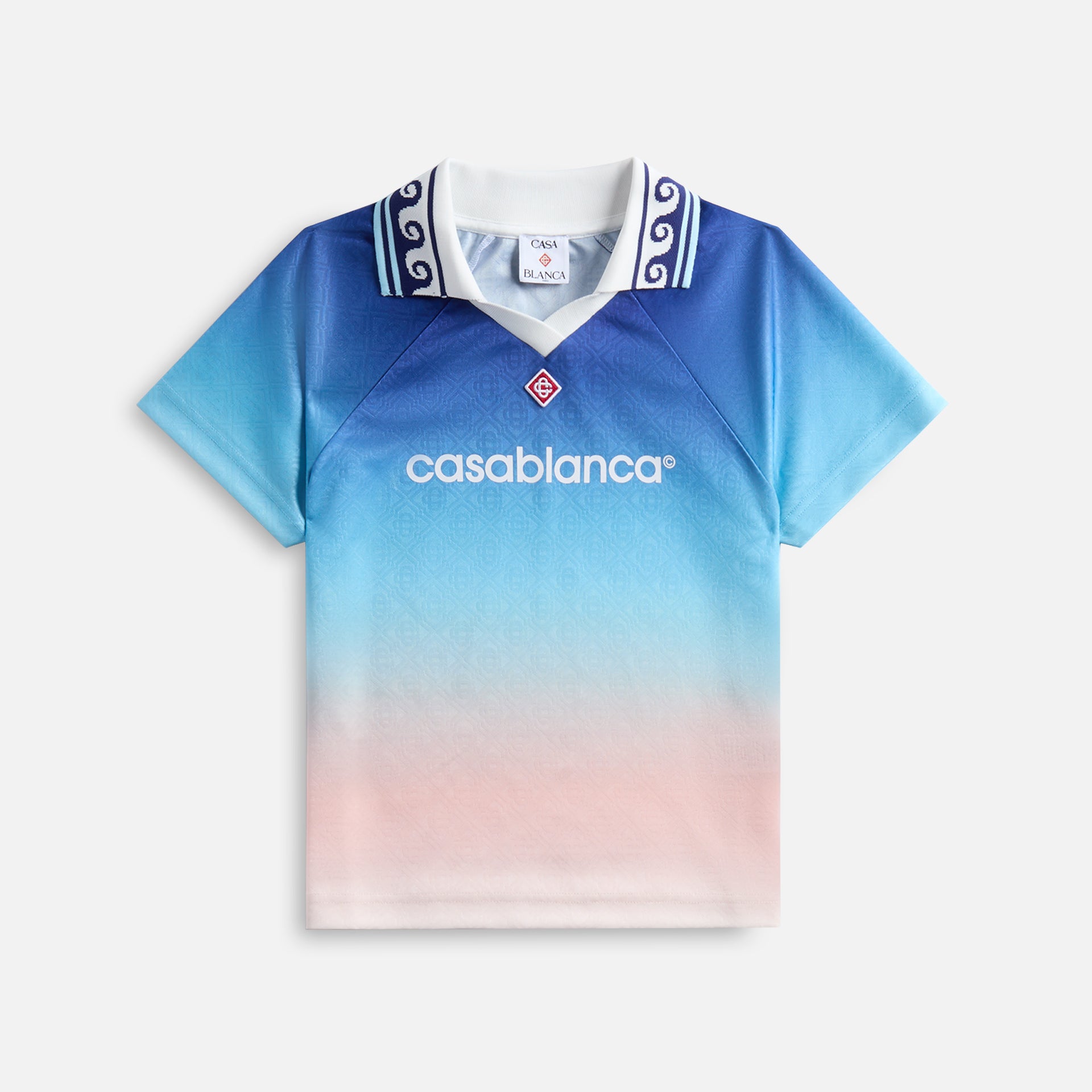 Casablanca Short Sleeve Football Shirt - Blue Gradient