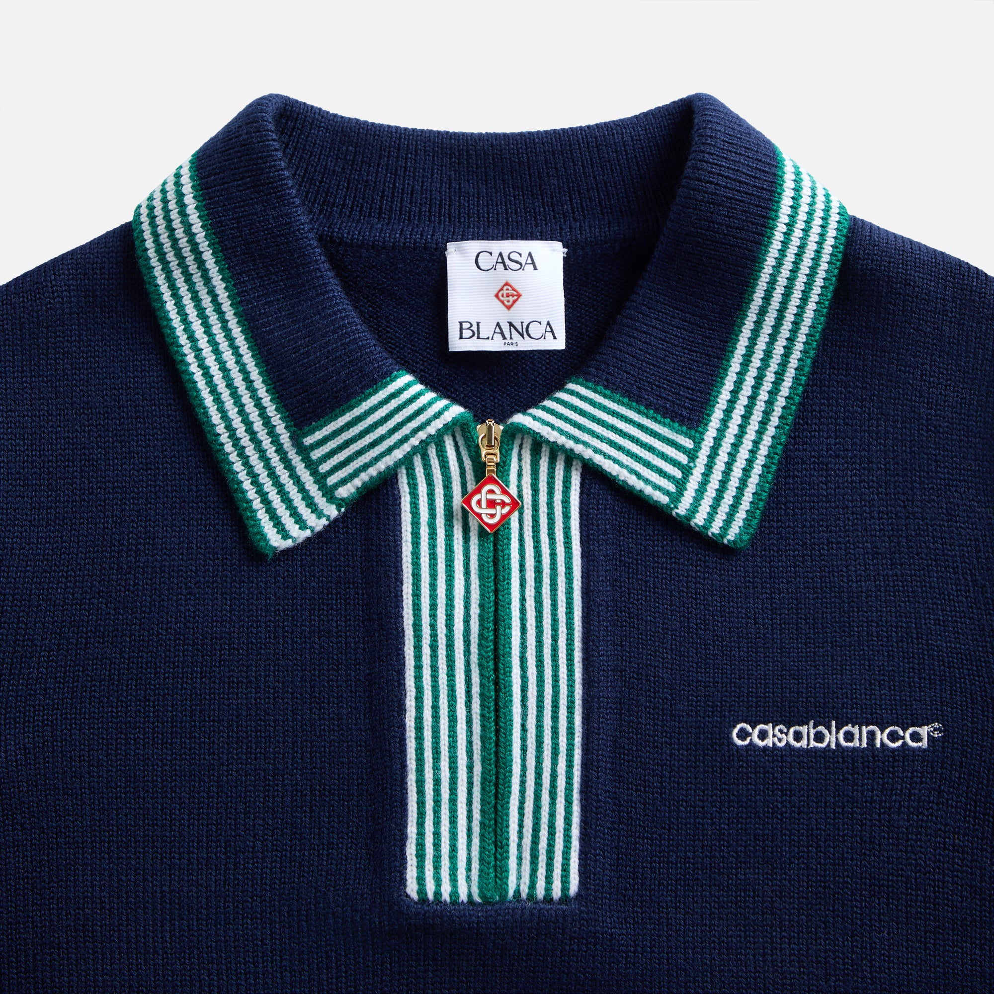 Casablanca Tennis Polo - Navy – Kith