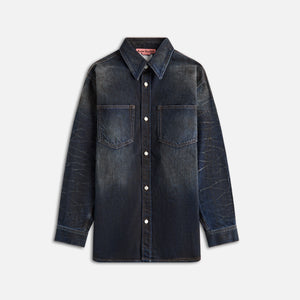 Acne Studios Karto U Darkside Unisex Denim Shirt - Dark Blue