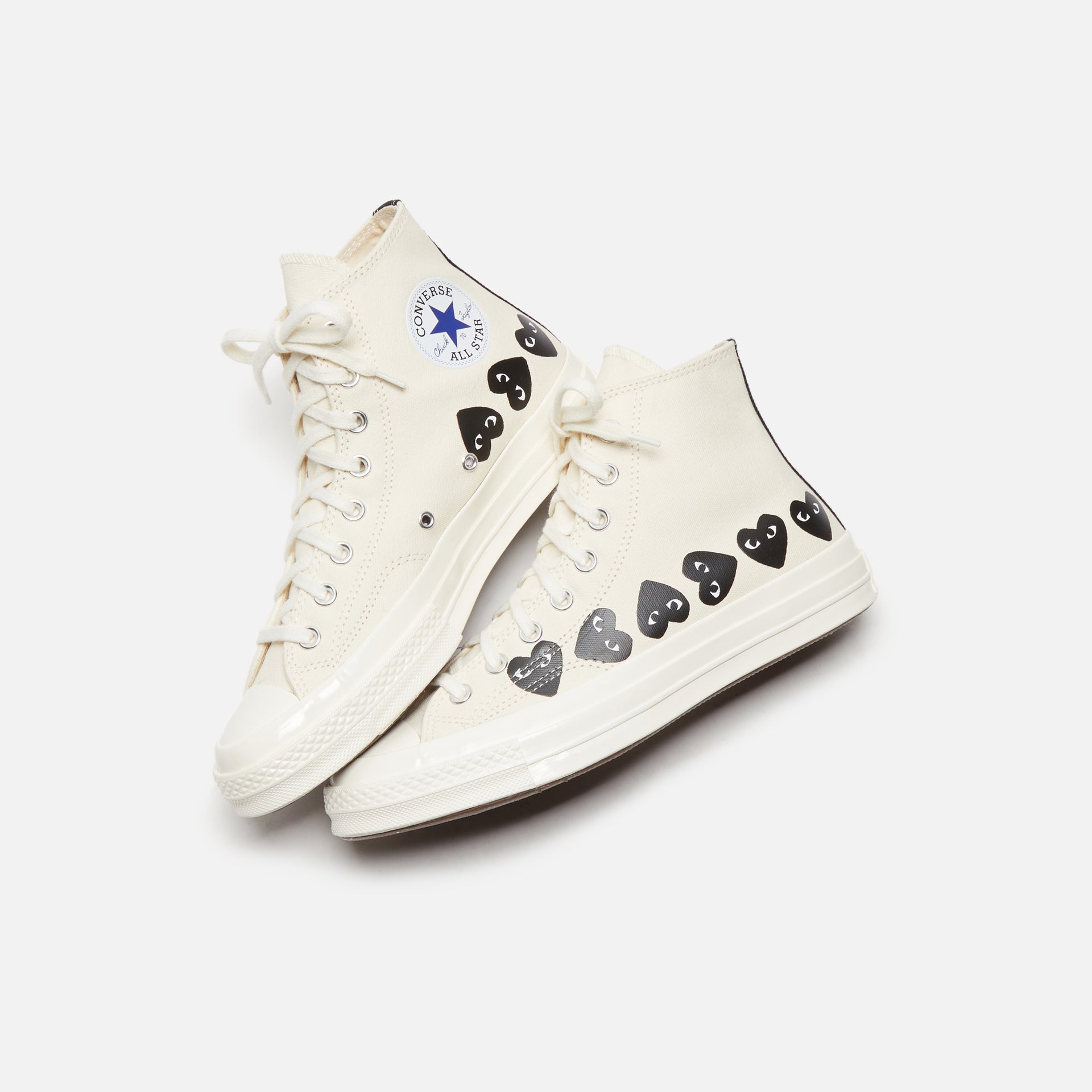 Comme Des Garçons Play x Converse Multi Heart High Top - Beige / Black