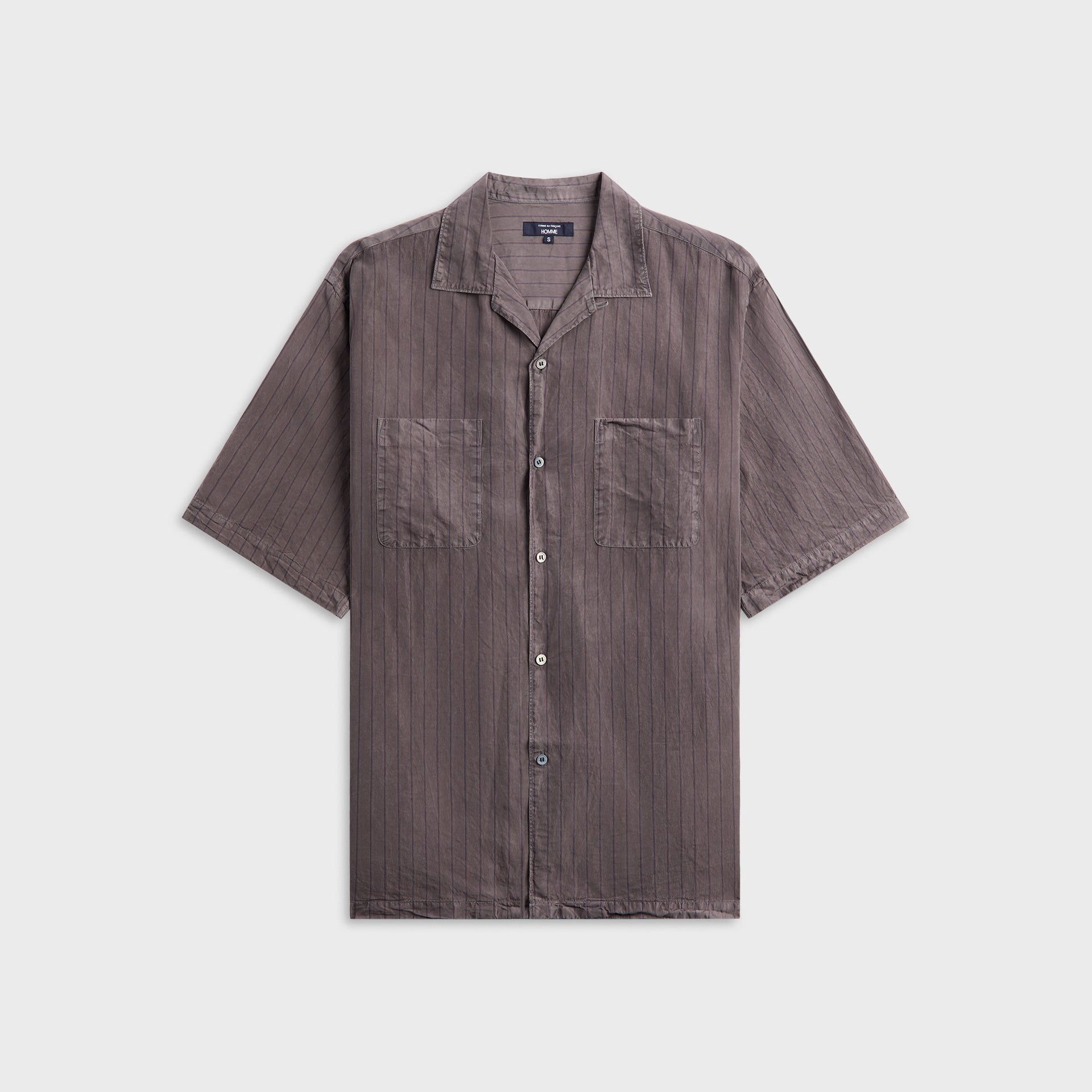 CDG Homme Cupro Stripe Shirt - Grey