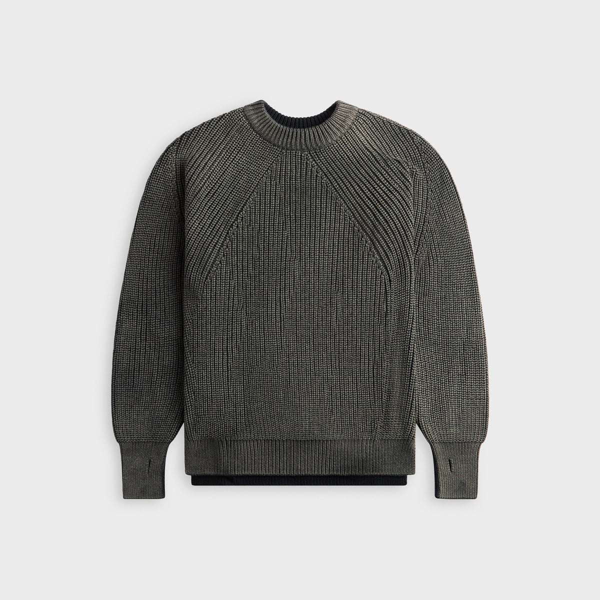 CDG Homme Ribbed Crew Sweater - Black