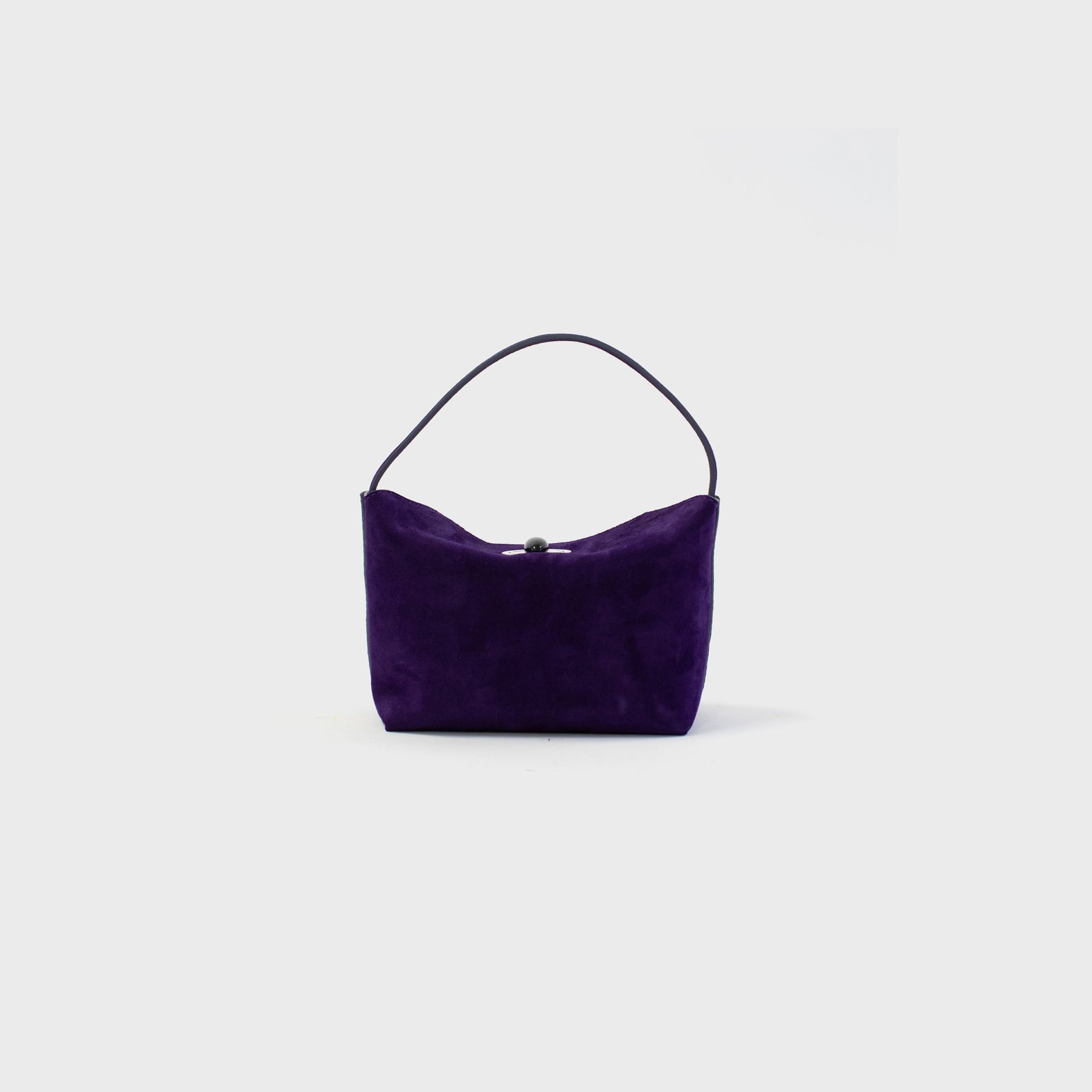 Christopher Esber Turnlock Suede Mini Shoulder Bag - Iris