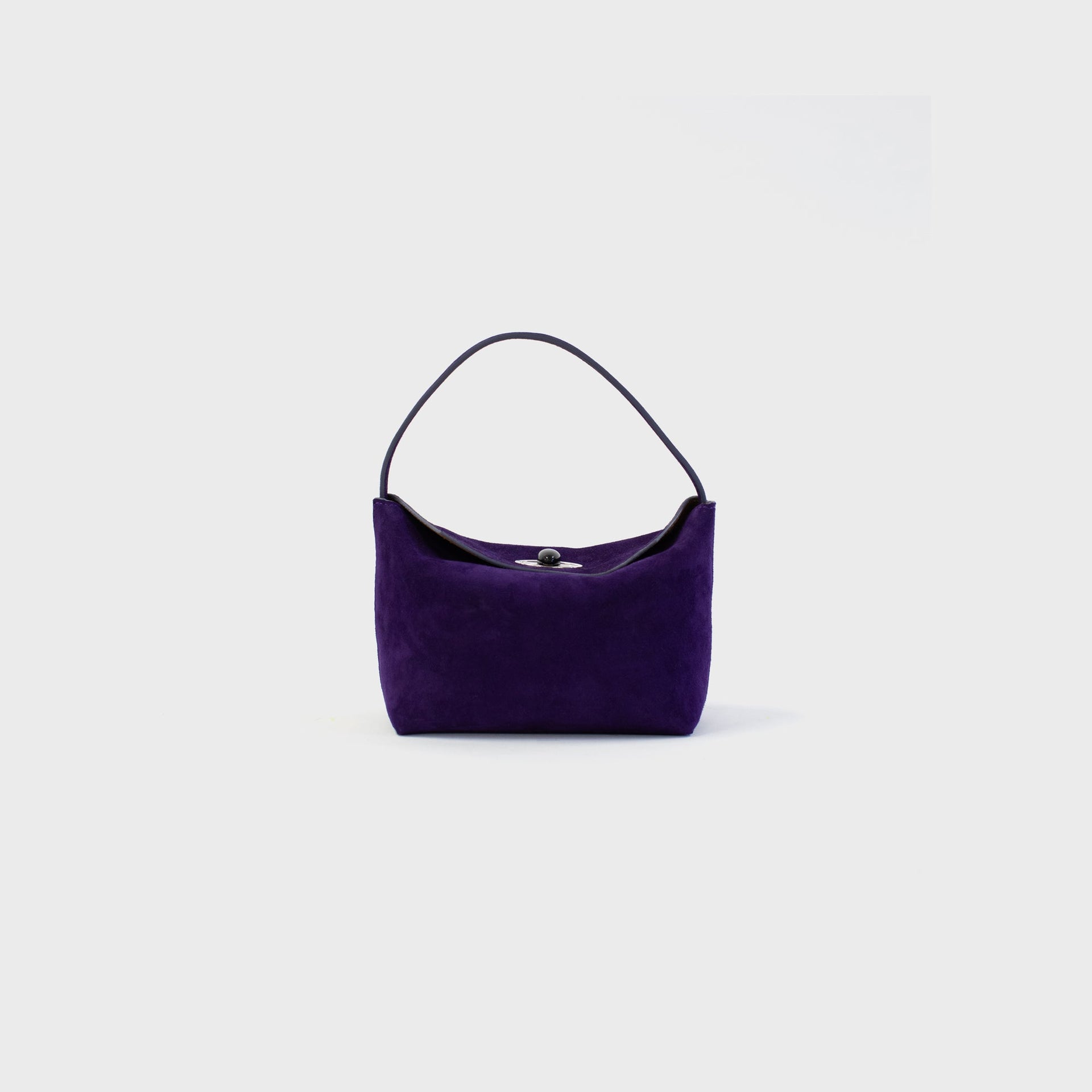 Christopher Esber Turnlock Suede Mini Shoulder Bag - Iris