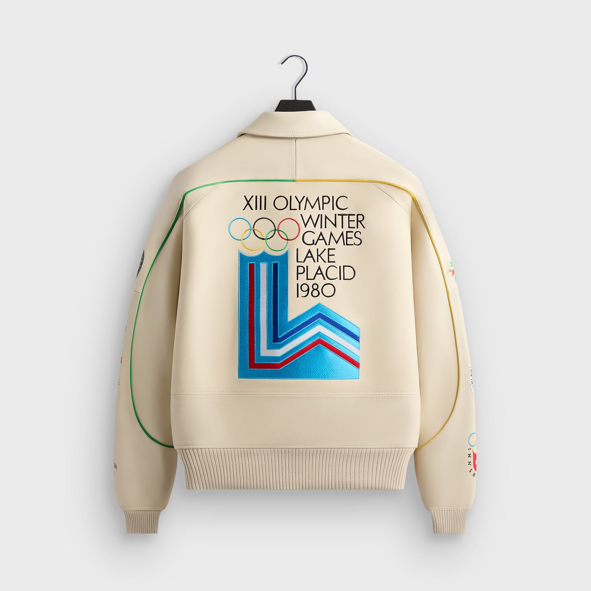 Kith & AVIREX for Olympics Heritage Leather Bomber Jacket - Tofu