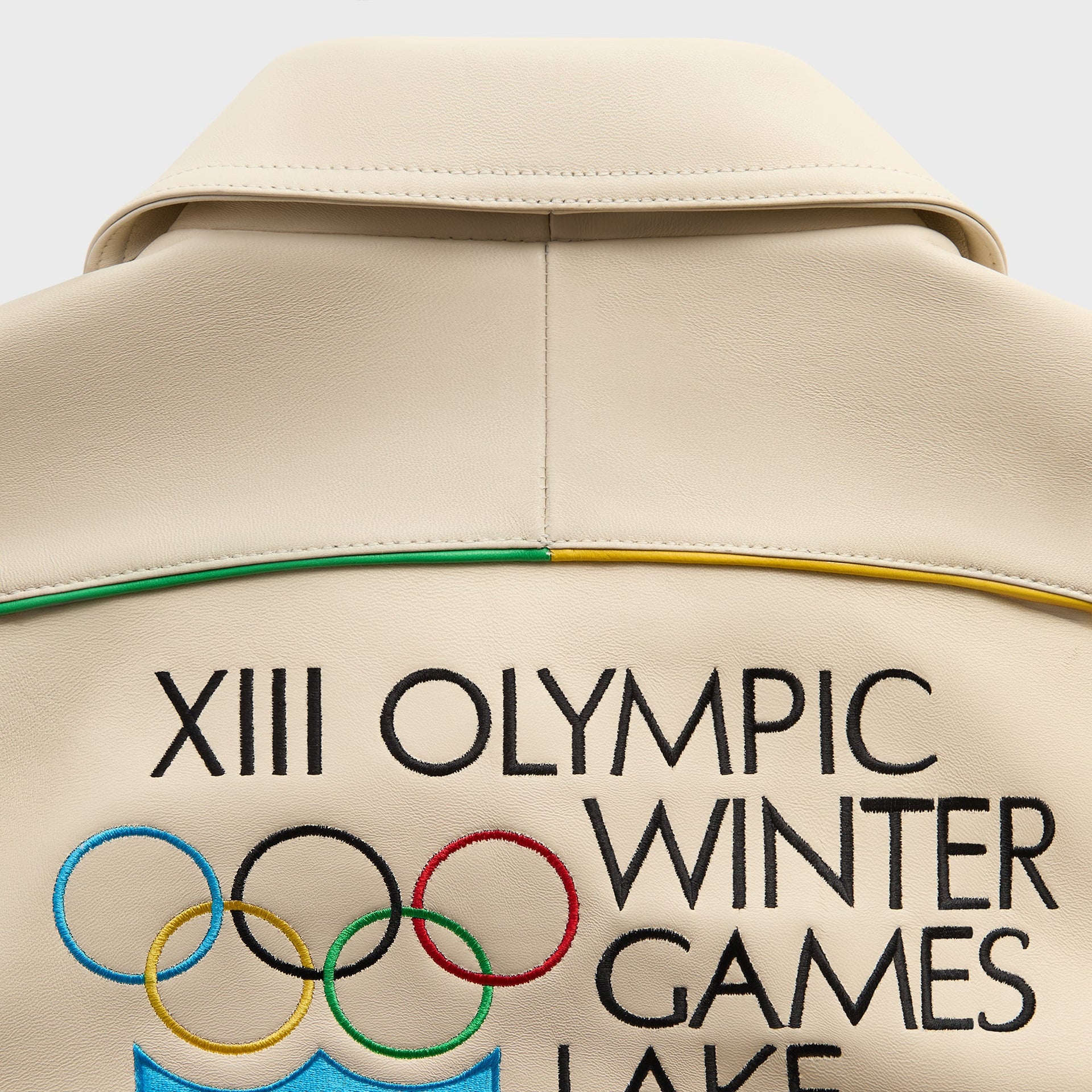 Kith & AVIREX for Olympics Heritage Leather Bomber Jacket - Tofu